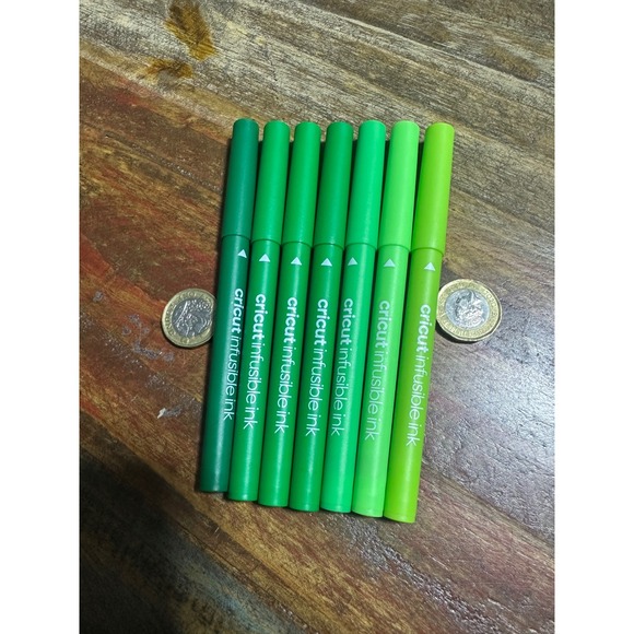 Cricut Other - Cricut Infusible Ink Pen Set 0.4 Tip Green Gradient Forest Mint Lime 7 Count